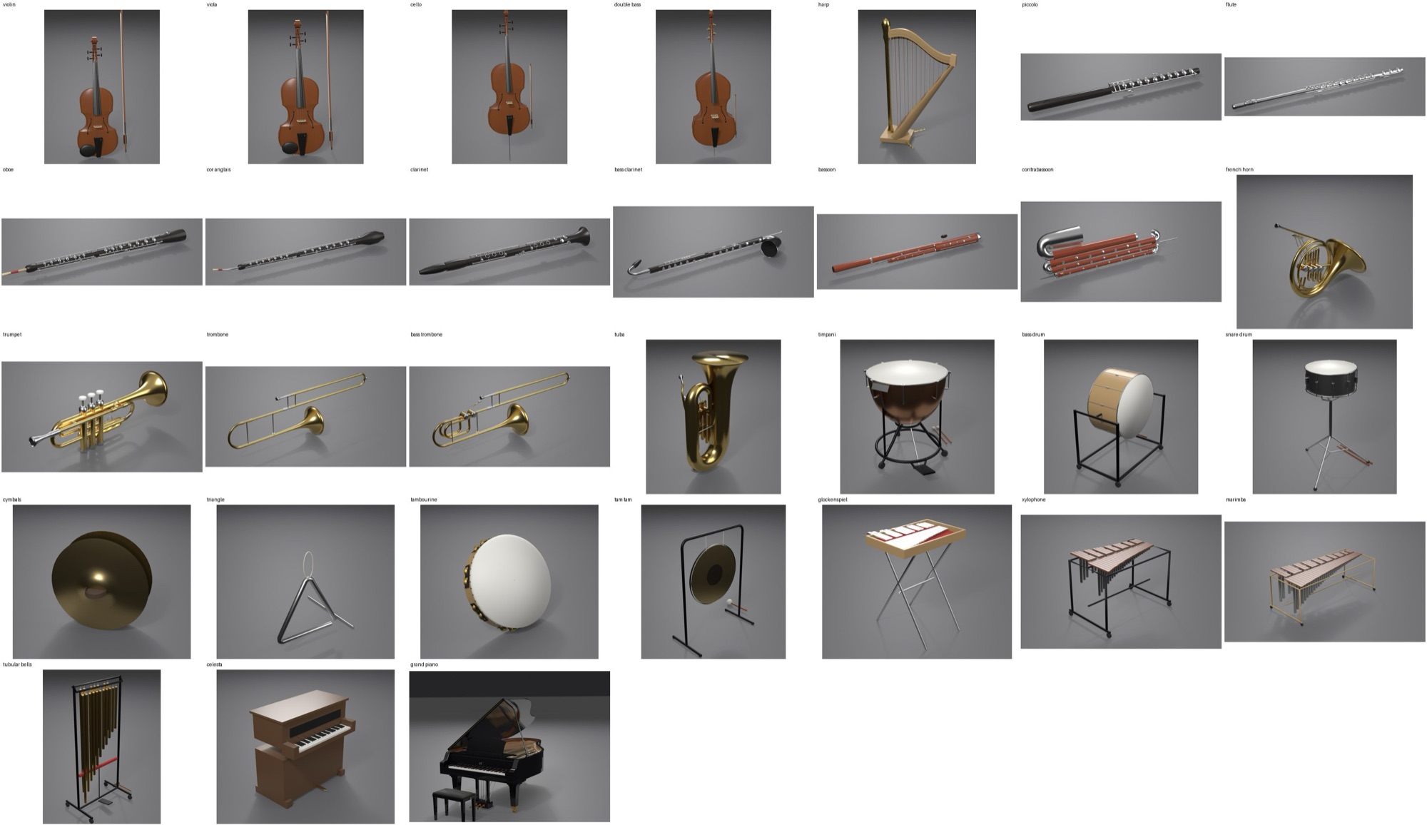 Orchestra Instruments detail