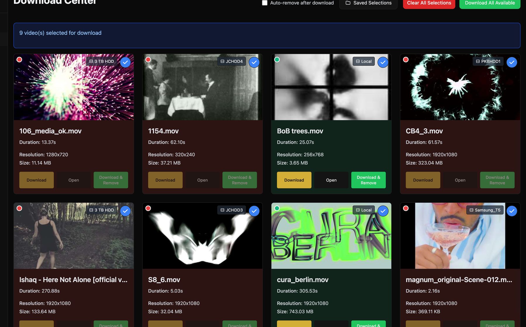 VARK - Video Archiver detail